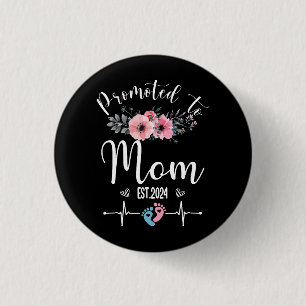 Badge Rond 2,50 Cm Journée des mères drôle avec floral 2024