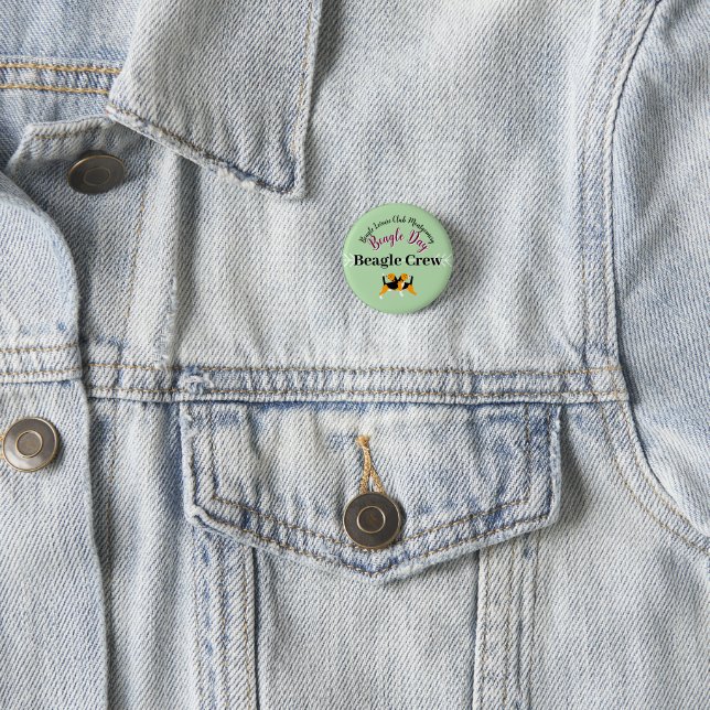 Badge Rond 2,50 Cm Journée du Beagle Papier à lettres  (En situation)