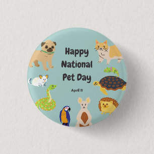 Badge Rond 2,50 Cm Journée nationale de la animal de compagnie 11 avr