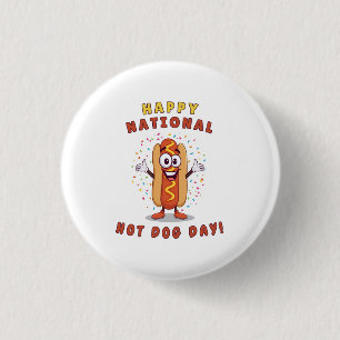 Badge Rond 2,50 Cm Journee nationale quirky du hot dog Pin Button