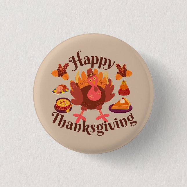 Badge Rond 2,50 Cm Joyeuse Action de grâce (Devant)