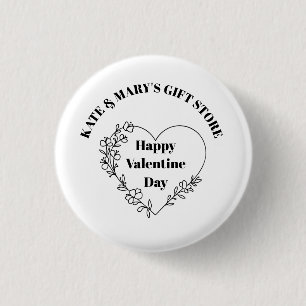 Badge Rond 2,50 Cm Joyeuse Fête des Amoureux Enseigne Commerciale