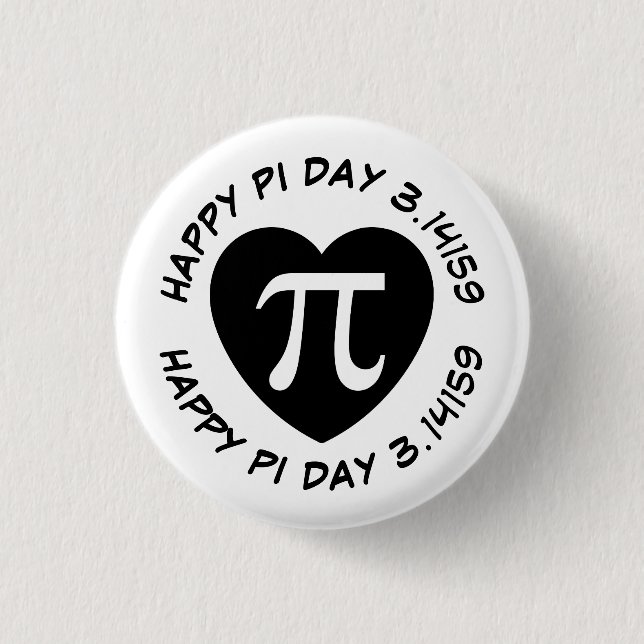 Badge Rond 2,50 Cm Joyeuse Journée Pi (Devant)