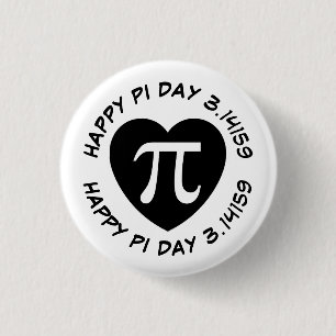 Badge Rond 2,50 Cm Joyeuse Journée Pi