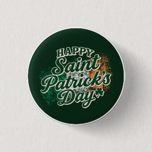 Badge Rond 2,50 Cm Joyeuse Saint-Patrick vintage