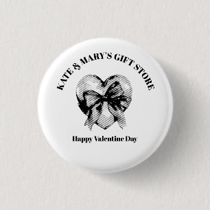 Badge Rond 2,50 Cm Joyeuse Saint-Valentin Nom de l'entreprise