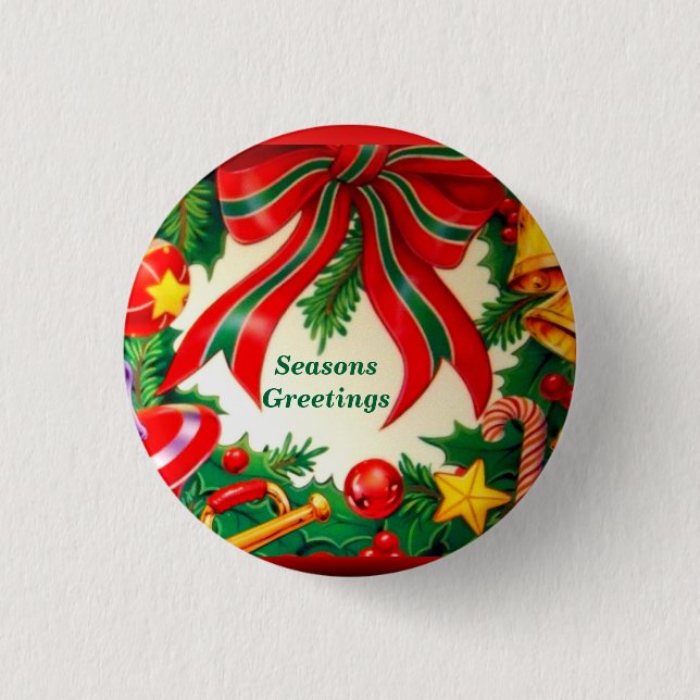 Badge Rond 2,50 Cm Joyeuses Fêtes_ (Devant)