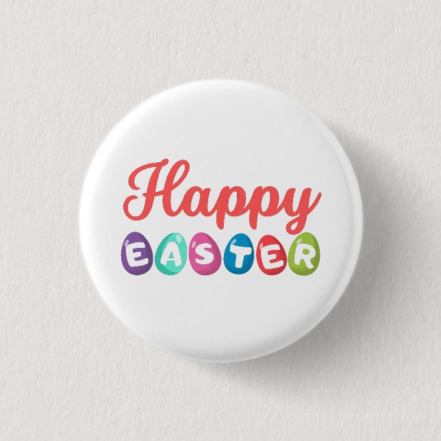 Badge Rond 2,50 Cm Joyeuses Pâques (Devant)