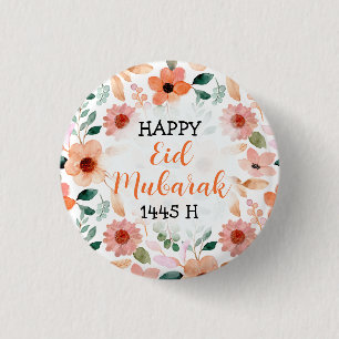 Badge Rond 2,50 Cm Joyeux Aïd Moubarak 1445 H Personnalisé