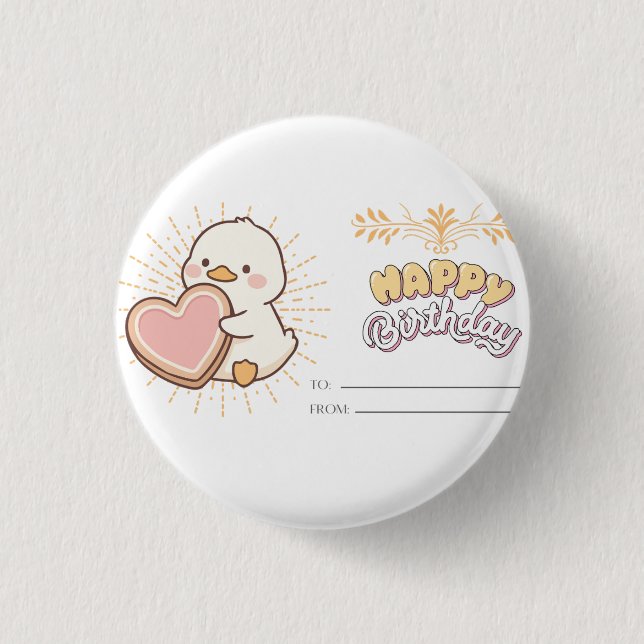 BADGE ROND 2,50 CM JOYEUX ANNIVERSAIRE (Devant)