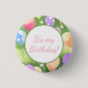 Badge Rond 2,50 Cm Joyeux anniversaire ! Ballon
