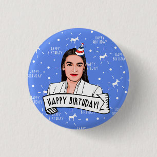 Badge Rond 2,50 Cm Joyeux Anniversaire d'AOC