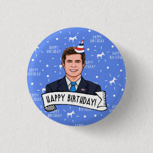 Badge Rond 2,50 Cm Joyeux Anniversaire du Maire PB