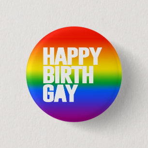 Badge Rond 2,50 Cm Joyeux anniversaire gay