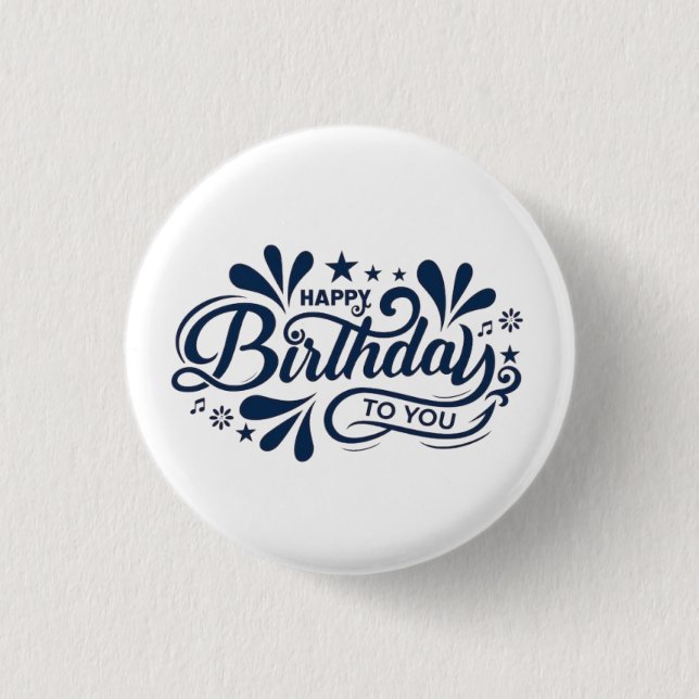 Badge Rond 2,50 Cm Joyeux Anniversaire Pour Vous- (Devant)