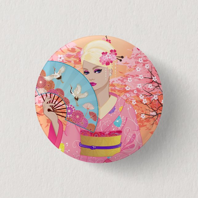 Badge Rond 2,50 Cm Joyeux au Japon (Devant)