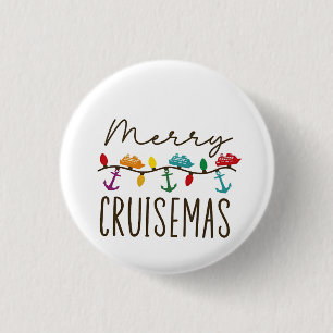 Badge Rond 2,50 Cm Joyeux Cruisemas Noël Croisière Famille Assortie