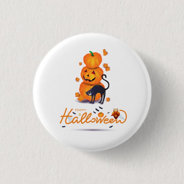Badge Rond 2,50 Cm Joyeux Halloween ! (Devant)