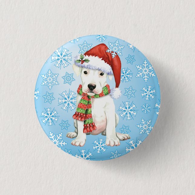 Badge Rond 2,50 Cm Joyeux Howliday Dogo (Devant)