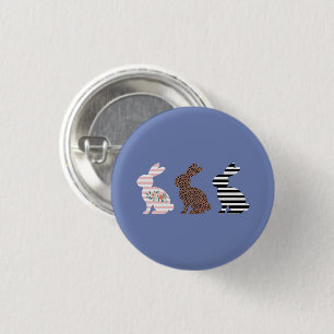 Badge Rond 2,50 Cm Joyeux lapin de lapin léopard de Pâques