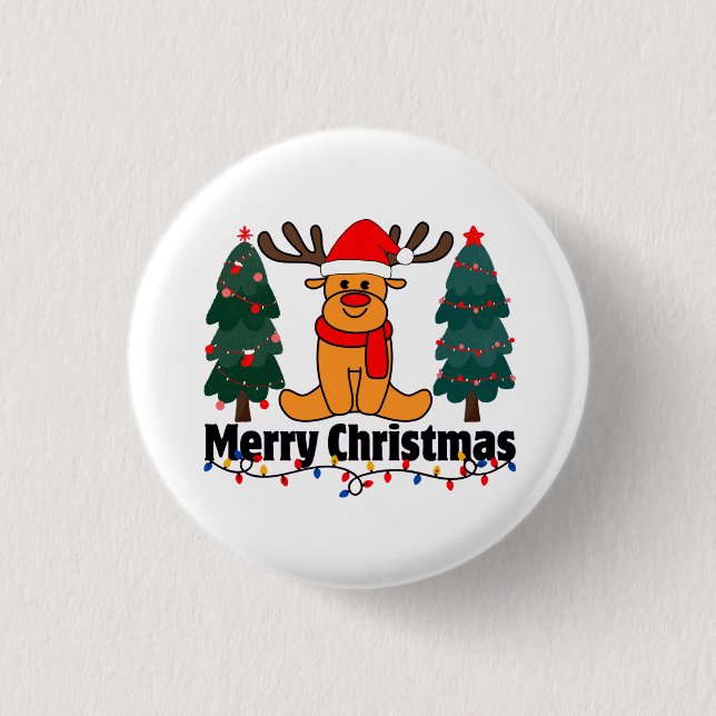 Badge Rond 2,50 Cm Joyeux Noël (Devant)