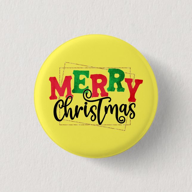 Badge Rond 2,50 Cm Joyeux Noël (Devant)