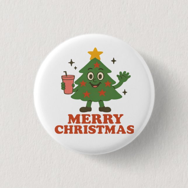 Badge Rond 2,50 Cm Joyeux Noël  (Devant)