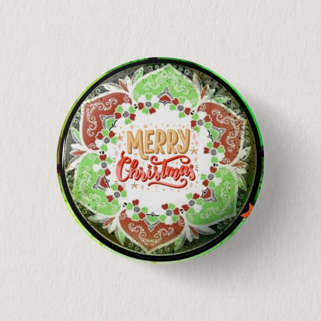 Badge Rond 2,50 Cm Joyeux Noël (Devant)