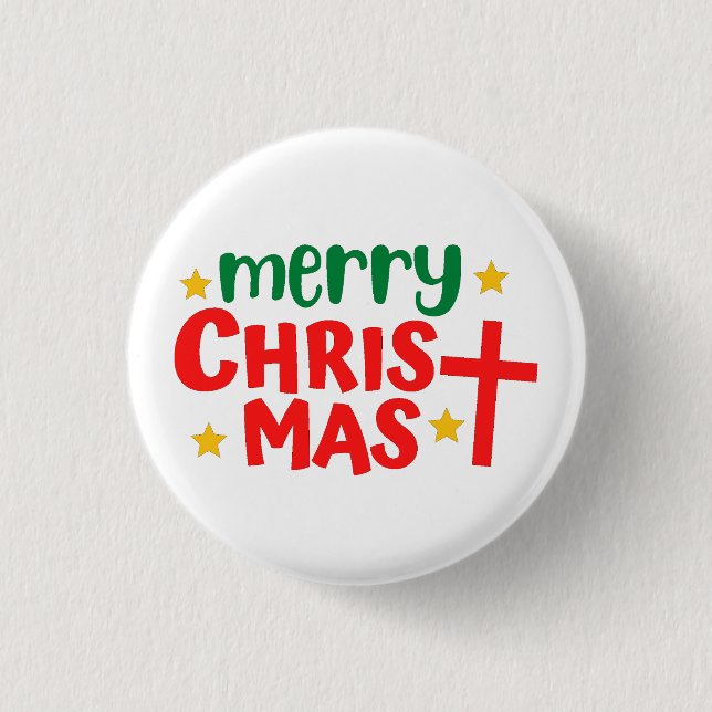 Badge Rond 2,50 Cm Joyeux Noël (Devant)