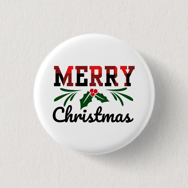Badge Rond 2,50 Cm Joyeux Noël (Devant)