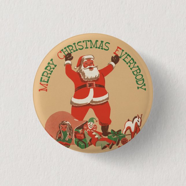 Badge Rond 2,50 Cm Joyeux Noël (Devant)