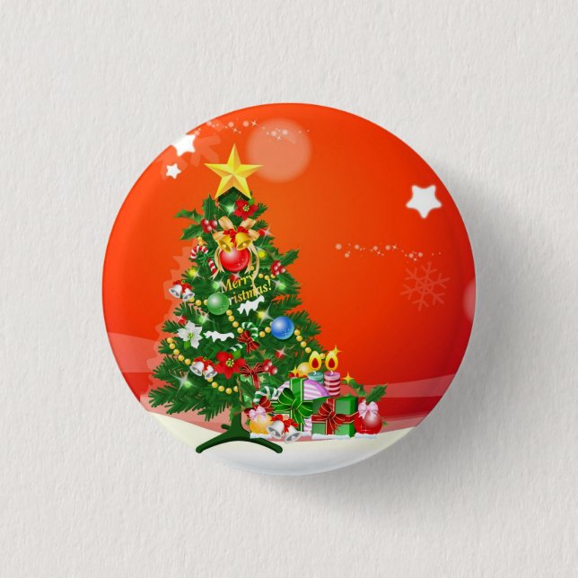 Badge Rond 2,50 Cm Joyeux Noël (Devant)