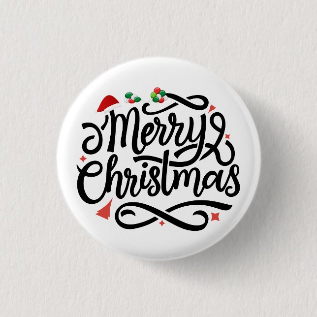 Badge Rond 2,50 Cm Joyeux Noël-61039 (Devant)