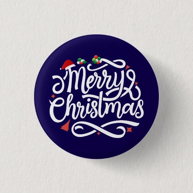 Badge Rond 2,50 Cm Joyeux Noël-61039 (Devant)