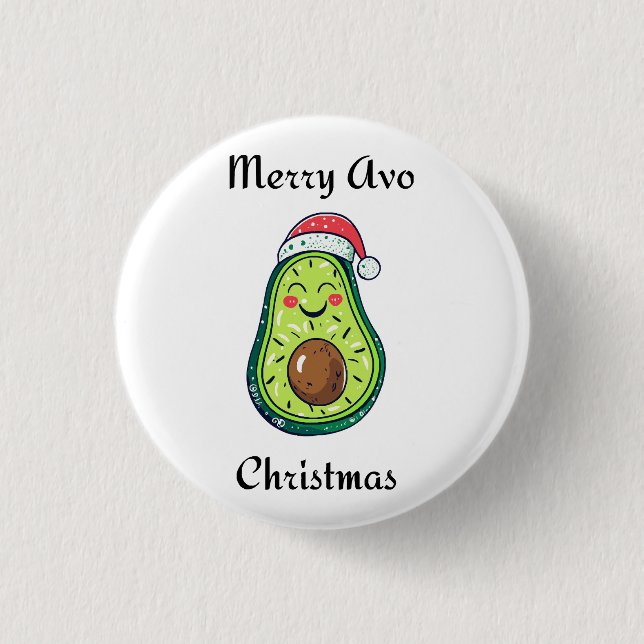 Badge Rond 2,50 Cm Joyeux Noël Avo (Devant)