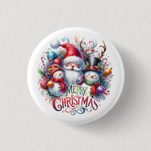 Badge Rond 2,50 Cm Joyeux Noël cadeau de Noël