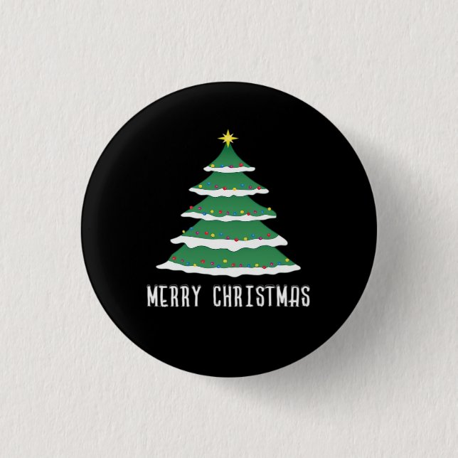 Badge Rond 2,50 Cm Joyeux Noël Classique (Devant)
