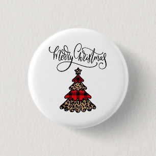 Badge Rond 2,50 Cm Joyeux Noël en Arbre de Noël