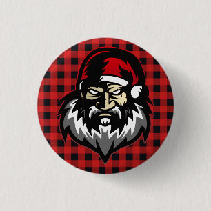 Badge Rond 2,50 Cm Joyeux Noël en colère Père Noël