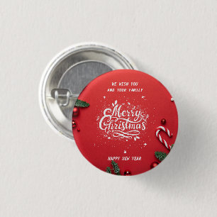 Badge Rond 2,50 Cm Joyeux noël et bonne nouvelle année