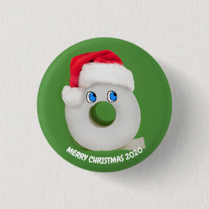 Badge Rond 2,50 Cm Joyeux Noël Festive Toilet Paper 2020