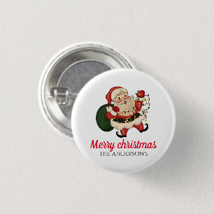 Badge Rond 2,50 Cm Joyeux Noël père Noël