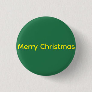 Badge Rond 2,50 Cm Joyeux Noël vert