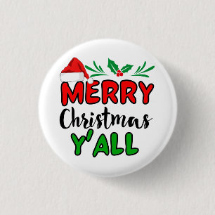 Badge Rond 2,50 Cm Joyeux Noël Y'all