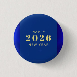 Badge Rond 2,50 Cm Joyeux Nouvel An