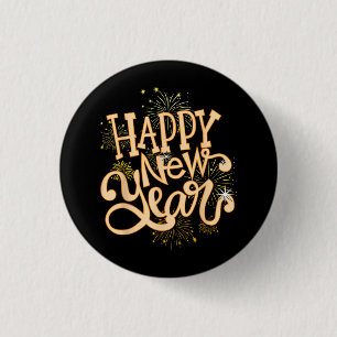 Badge Rond 2,50 Cm Joyeux Nouvel An Nouvel An Soirée Femmes Hommes Fa