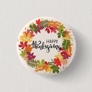 Badge Rond 2,50 Cm Joyeux Thanksgiving