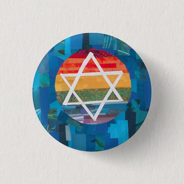 Badge Rond 2,50 Cm Juif Rainbown (Devant)