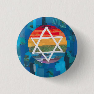 Badge Rond 2,50 Cm Juif Rainbown