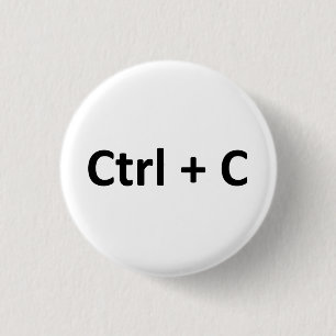 Badge Rond 2,50 Cm Jumeaux de pâte de copie de CTRL C CTRL V